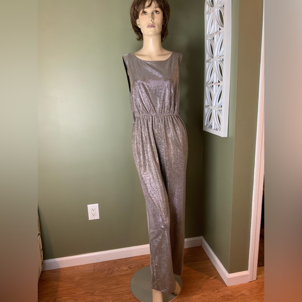 Carolina Ritzler Shimmer Mae silver romper size 40